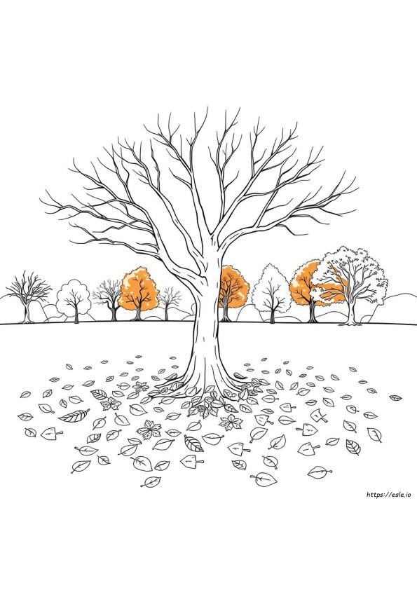 Herbstbaum Ausmalbilder
