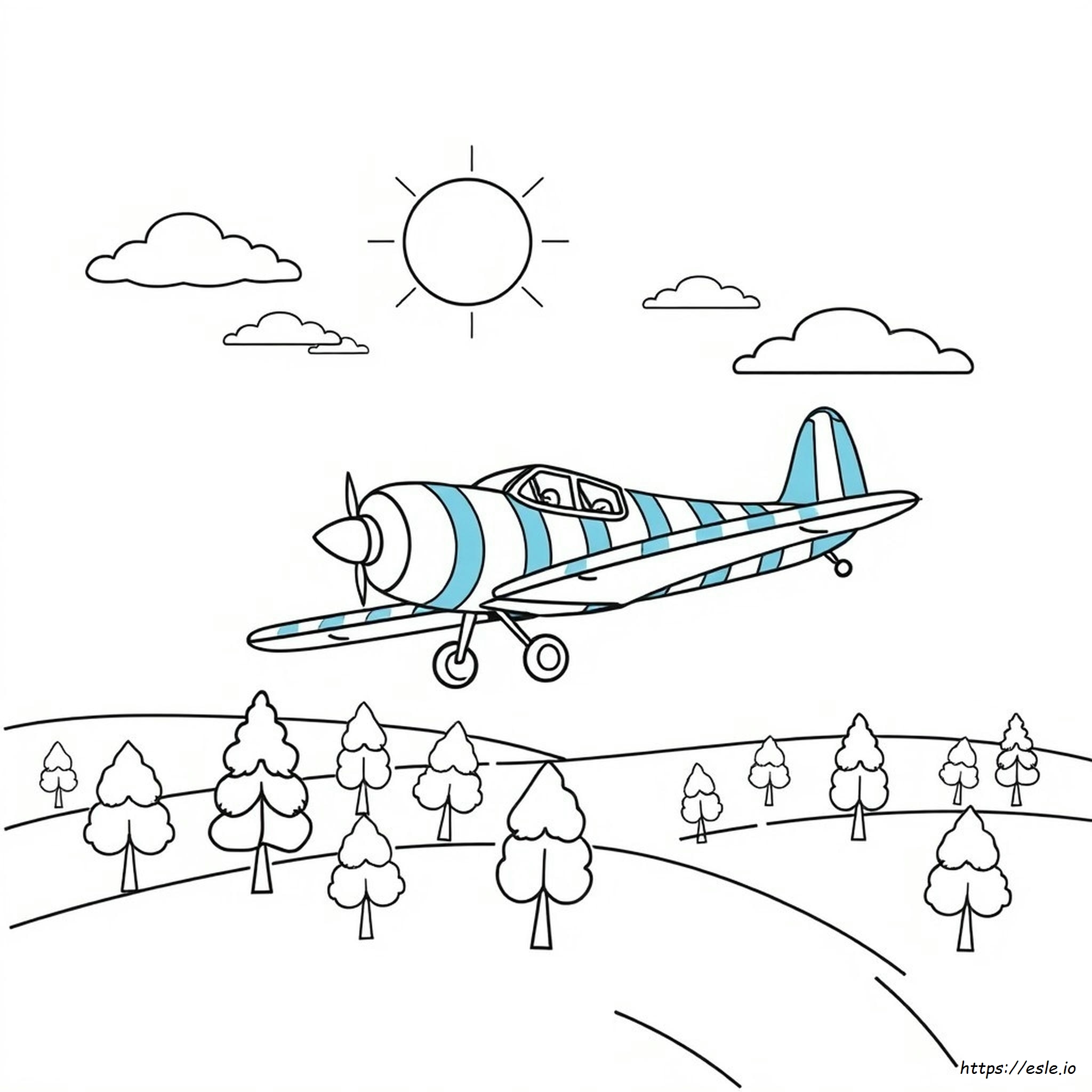 Colouring Page Airplane