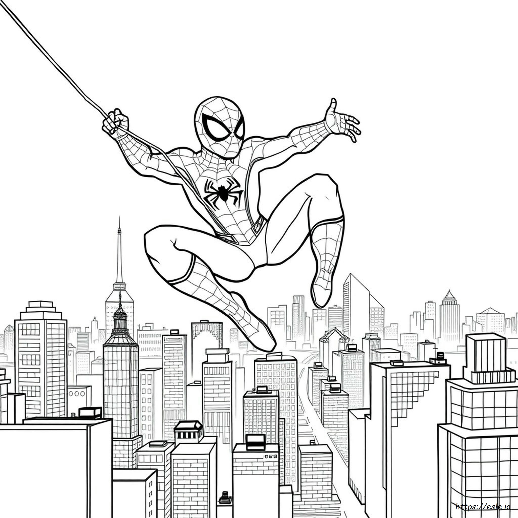 Gambar Mewarnai Spiderman Untuk Dewasa