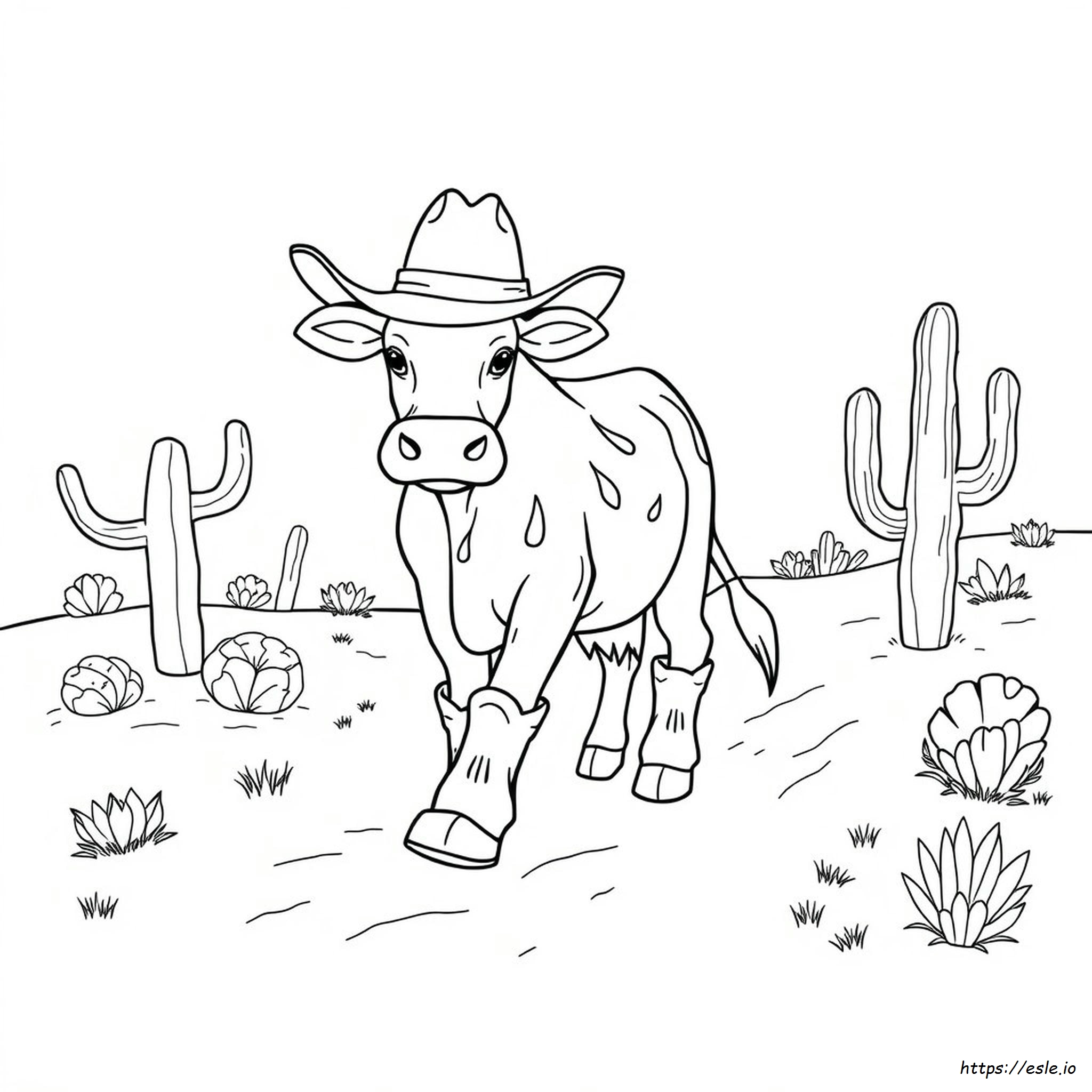 Cowboy Boots And Hat Coloring Pages