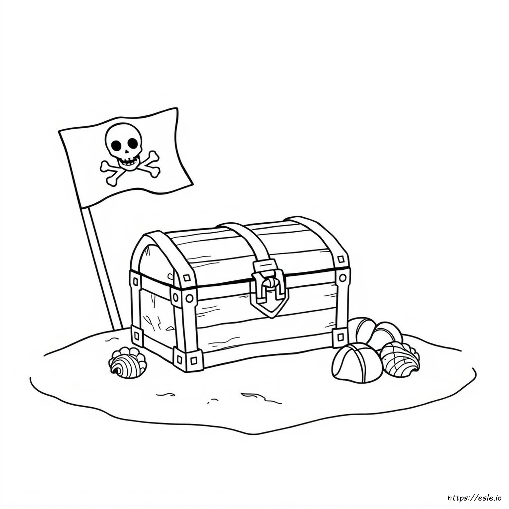 Treasure Box Coloring Page
