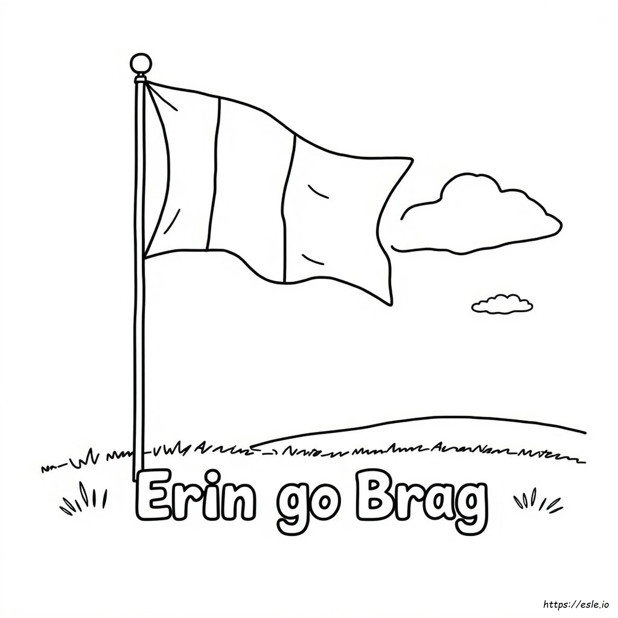 Ireland Flag Colouring Page