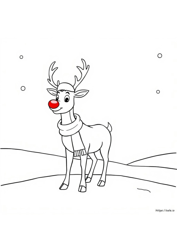 Coloring Picture Of Rudolph The Red Nosed Reindeer