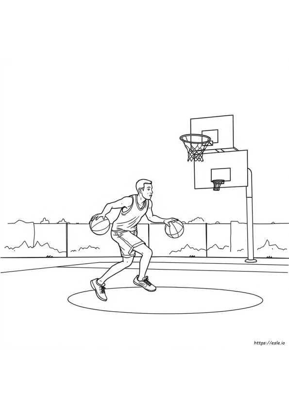Basketball Coloring Page