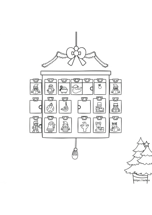 Calendario Dell'avvento Da Colorare Per Natale