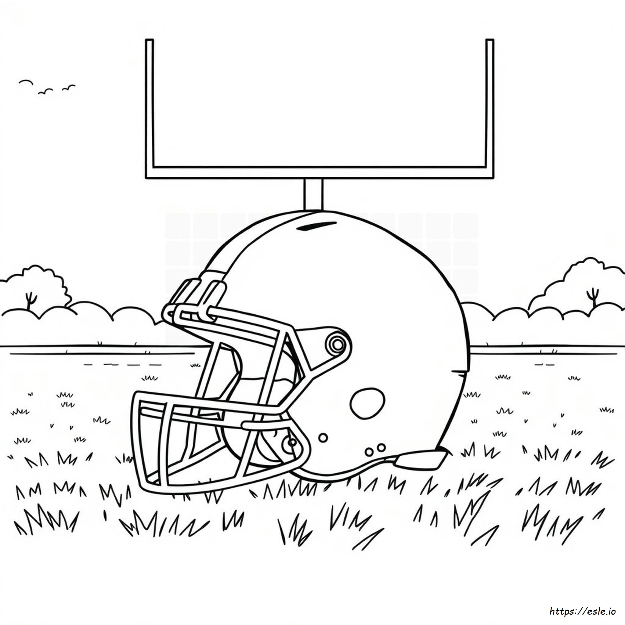 Blank Football Helmet Coloring Page