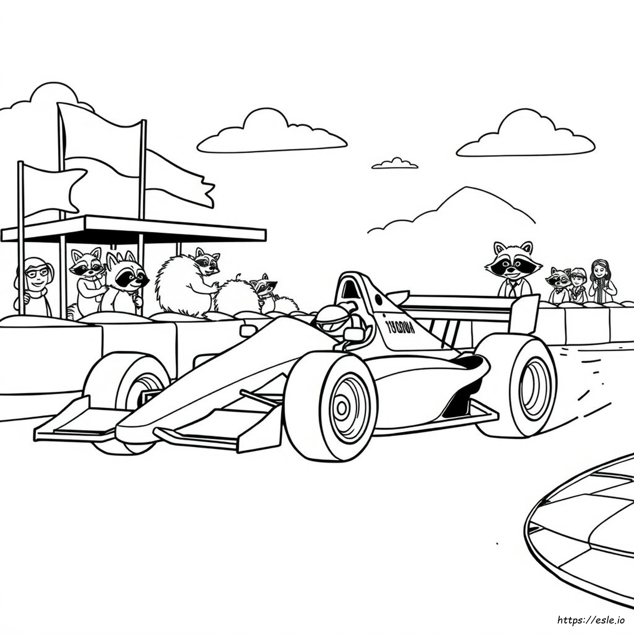 Gambar Mewarnai Mobil Indy