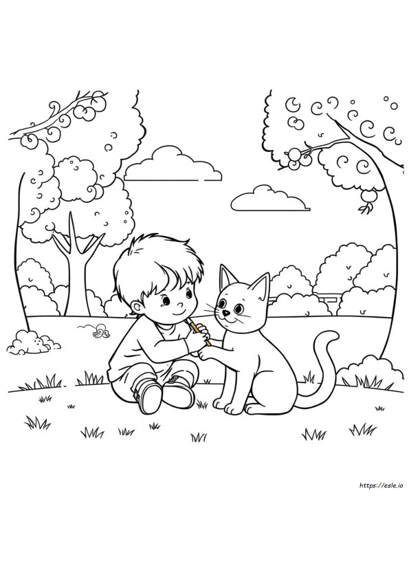 Cat Kid Coloring Pages