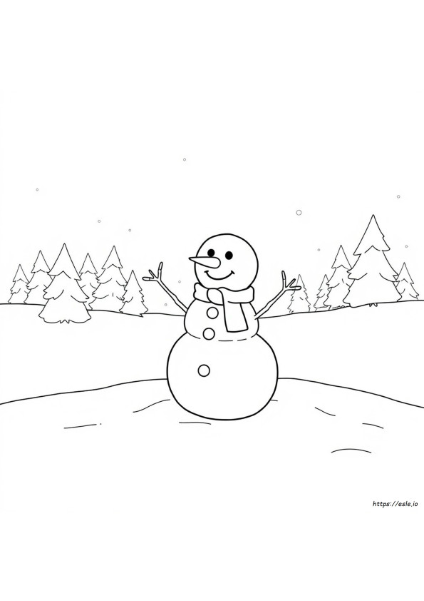 Coloriage Bonhomme De Neige Vierge À Imprimer