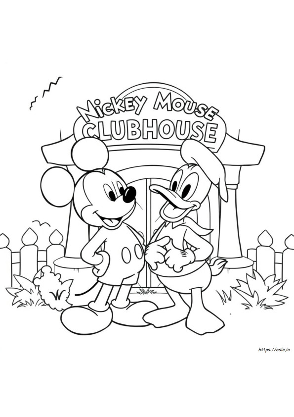 Mickey And Donald Coloring Pages