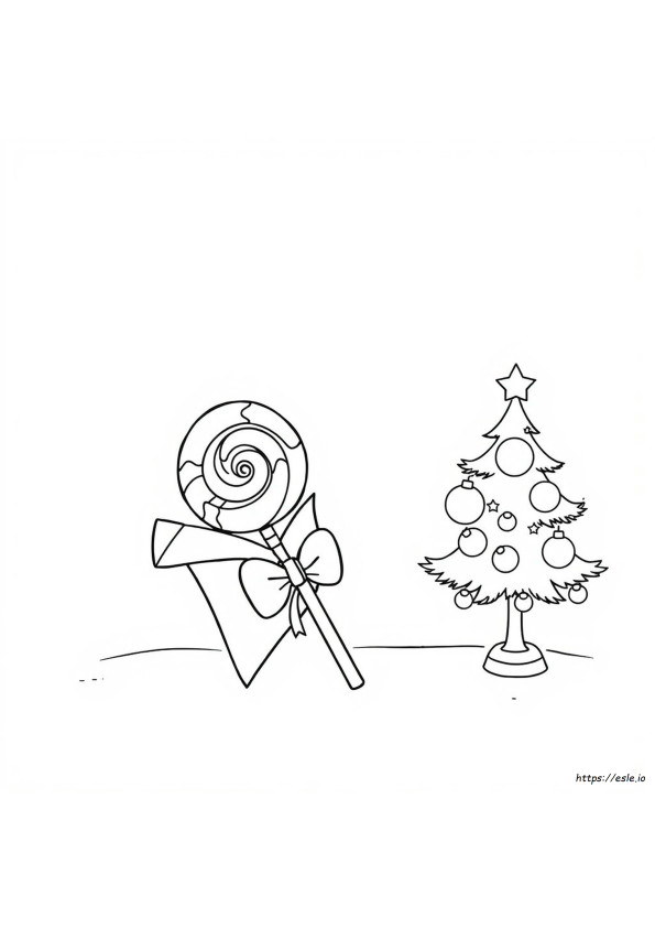Christmas Lollipop Coloring Pages
