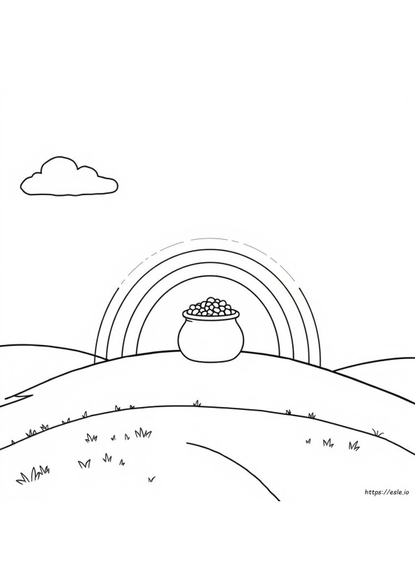 Dibujo De La Olla De Oro Para Colorear
