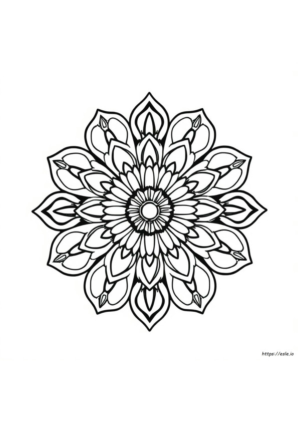 Mandala Floreale Da Colorare Per Adulti