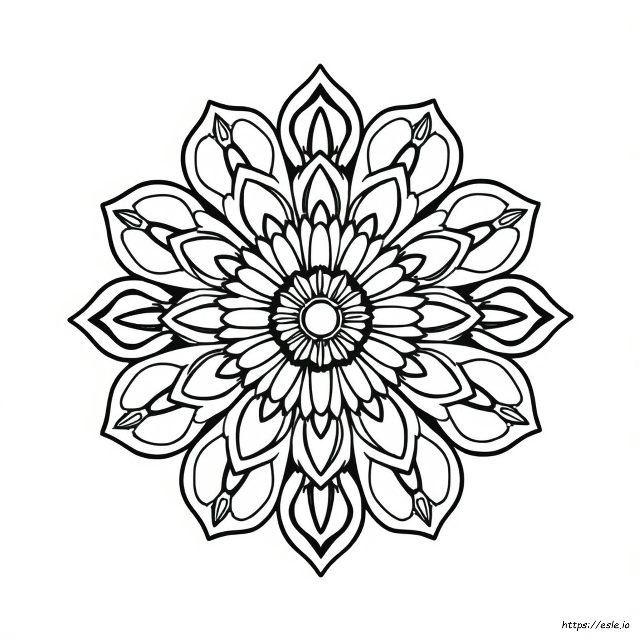 Flower Mandala Coloring Pages For Adults