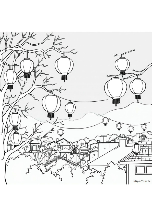Coloriage Fête Des Lanternes