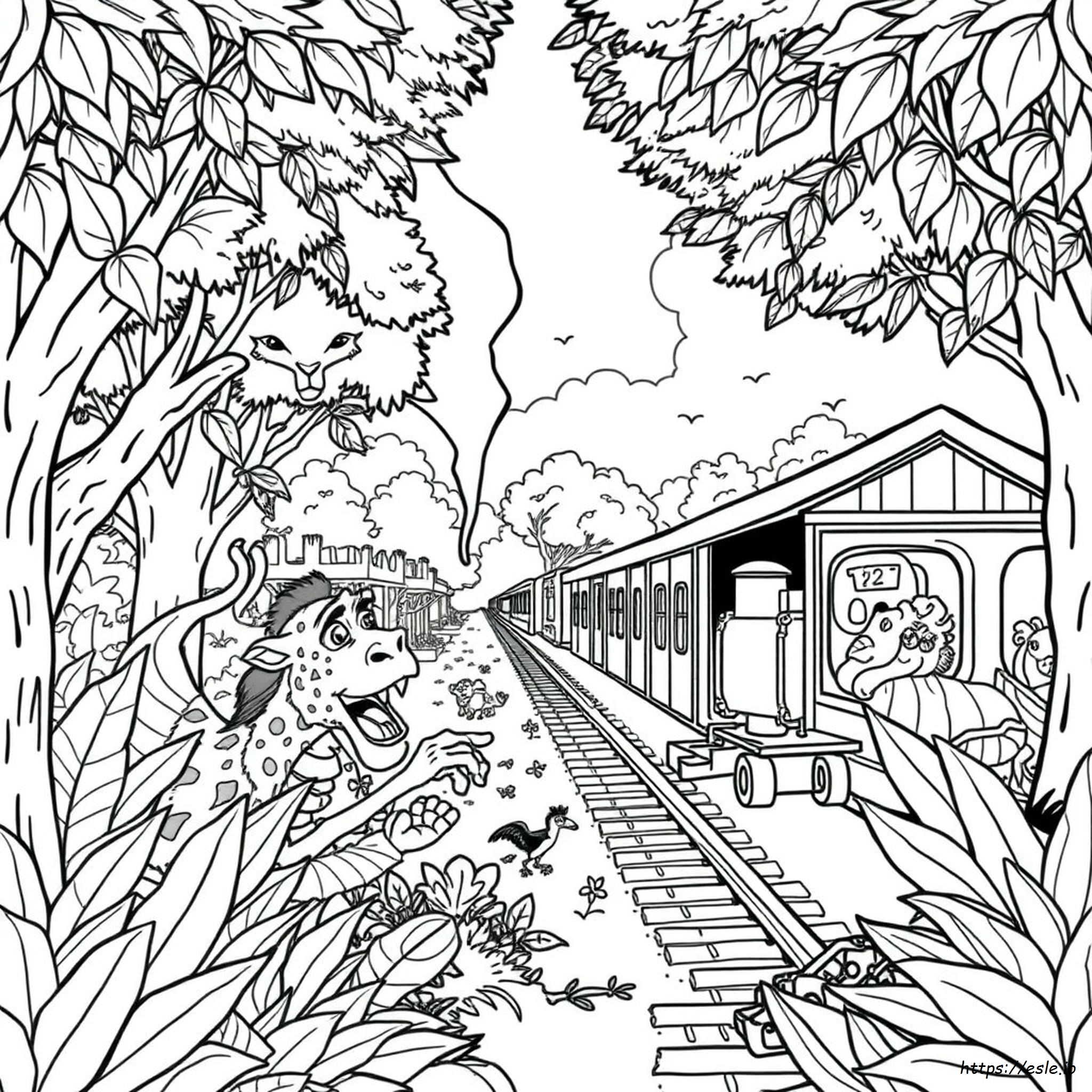 Jungle Junction Coloring Pages