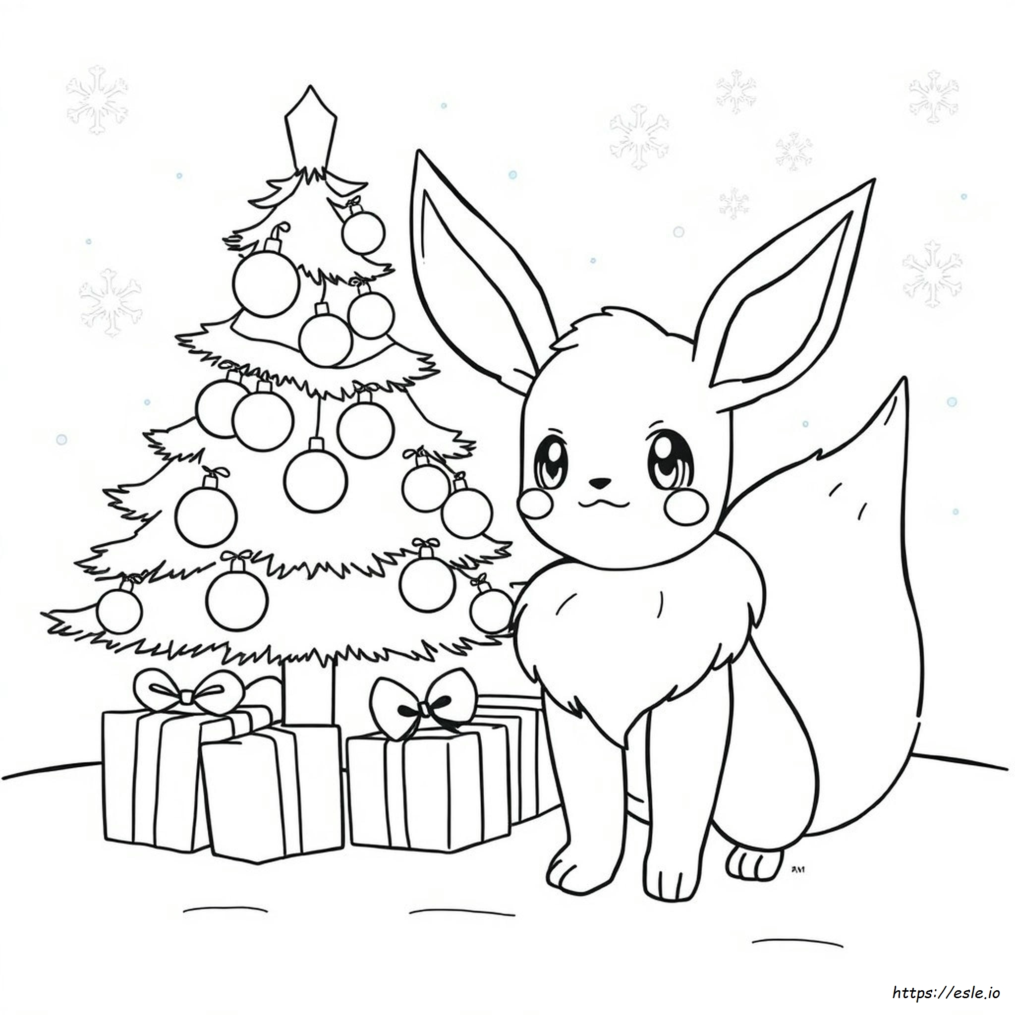 Pokemon Eevee Święta Kolorowanki Kolorowanki Pokemon Na Boże Narodzenie