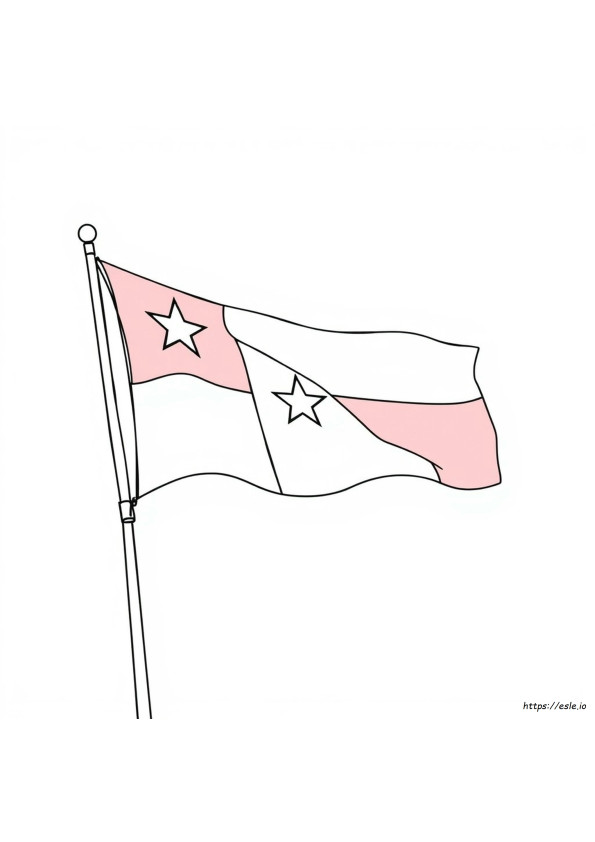 Panama Flag Coloring Page