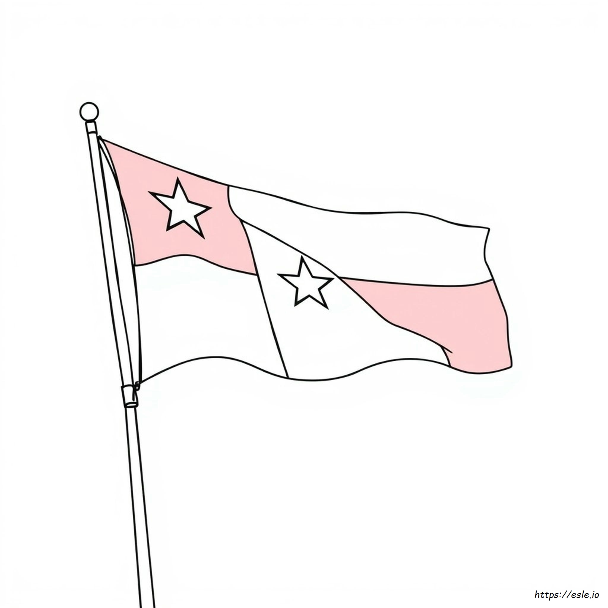 Bandeira Do Panamá Para Colorir
