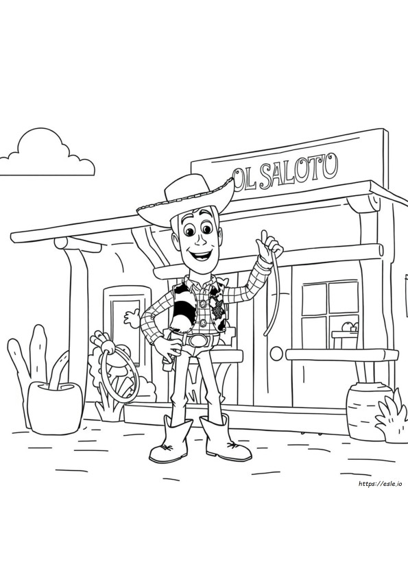 Woody De Toy Story Para Colorear