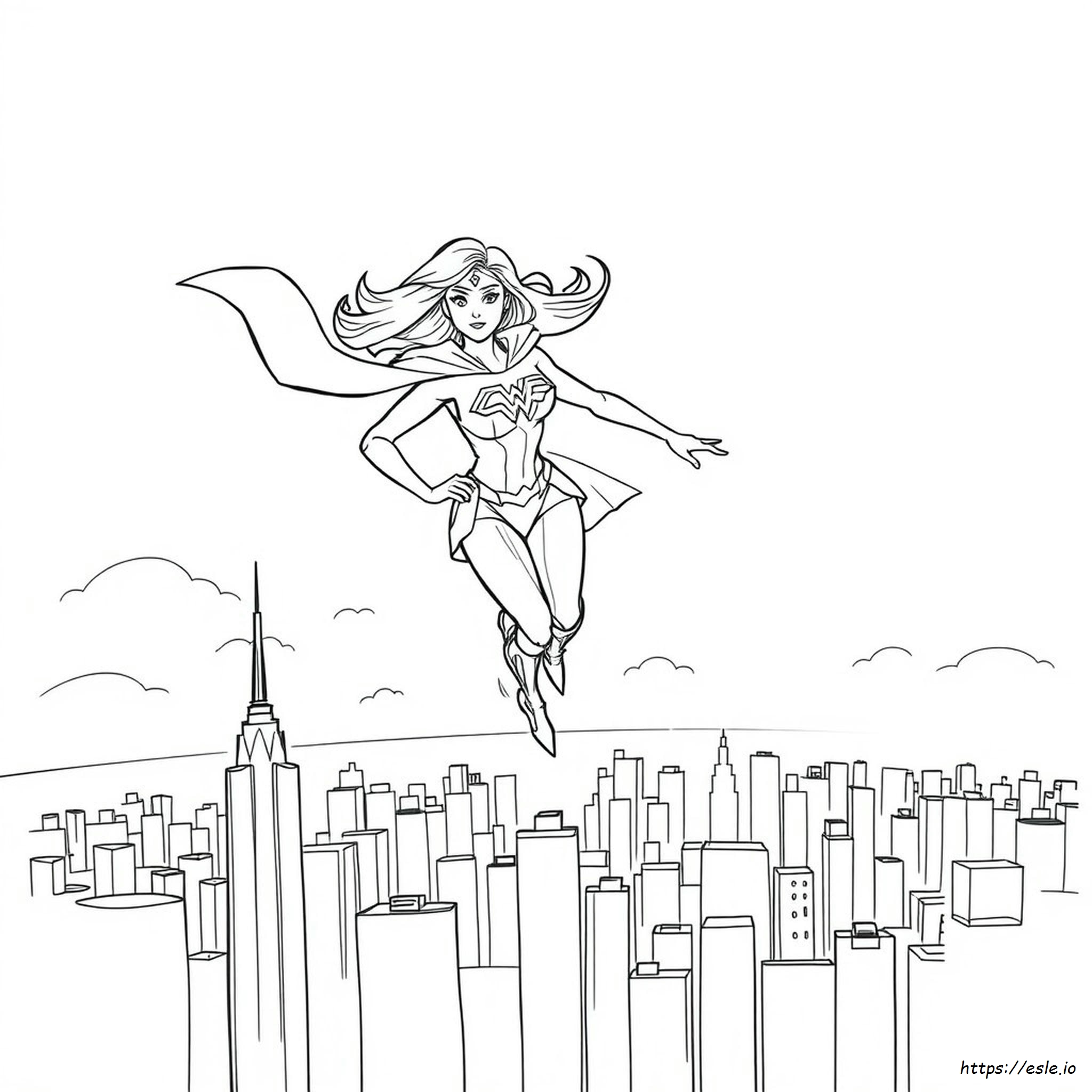 Supergirl Coloring Page