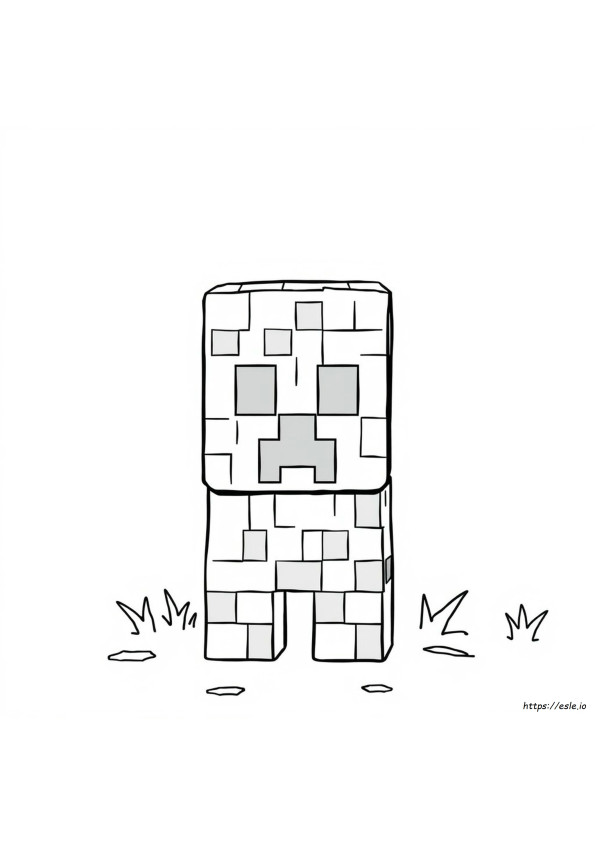 Kolorowanki Twarz Creepera Z Minecrafta