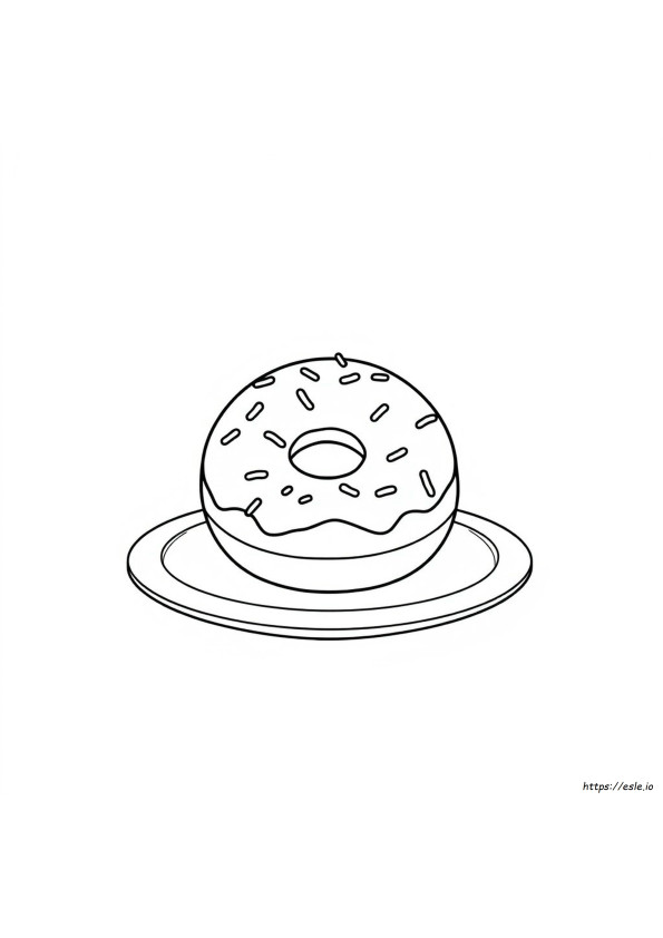 Donut Kleurplaat
