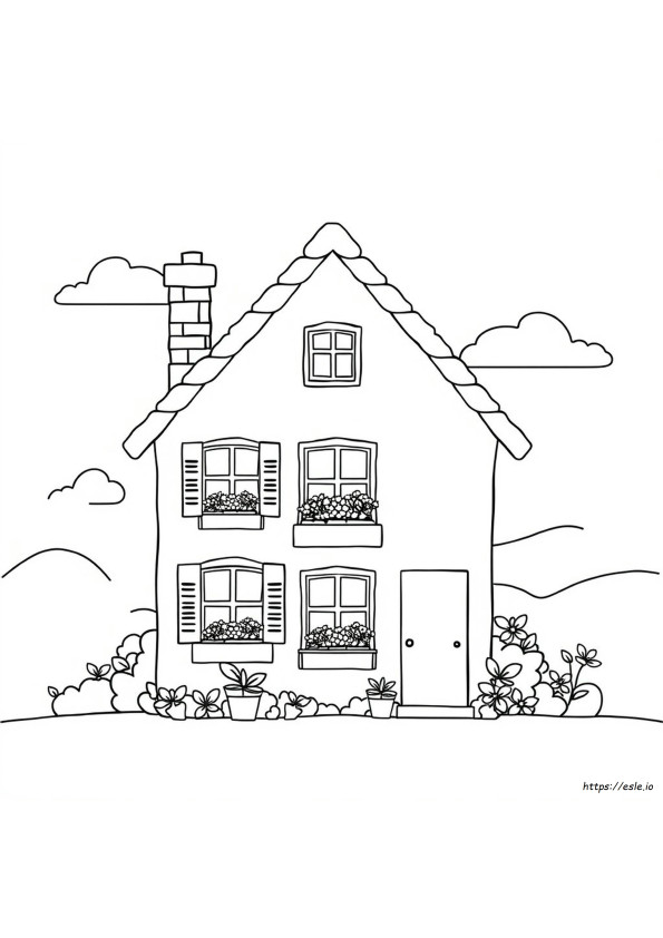 Disegni Di Case Da Stampare Per Adulti Da Colorare