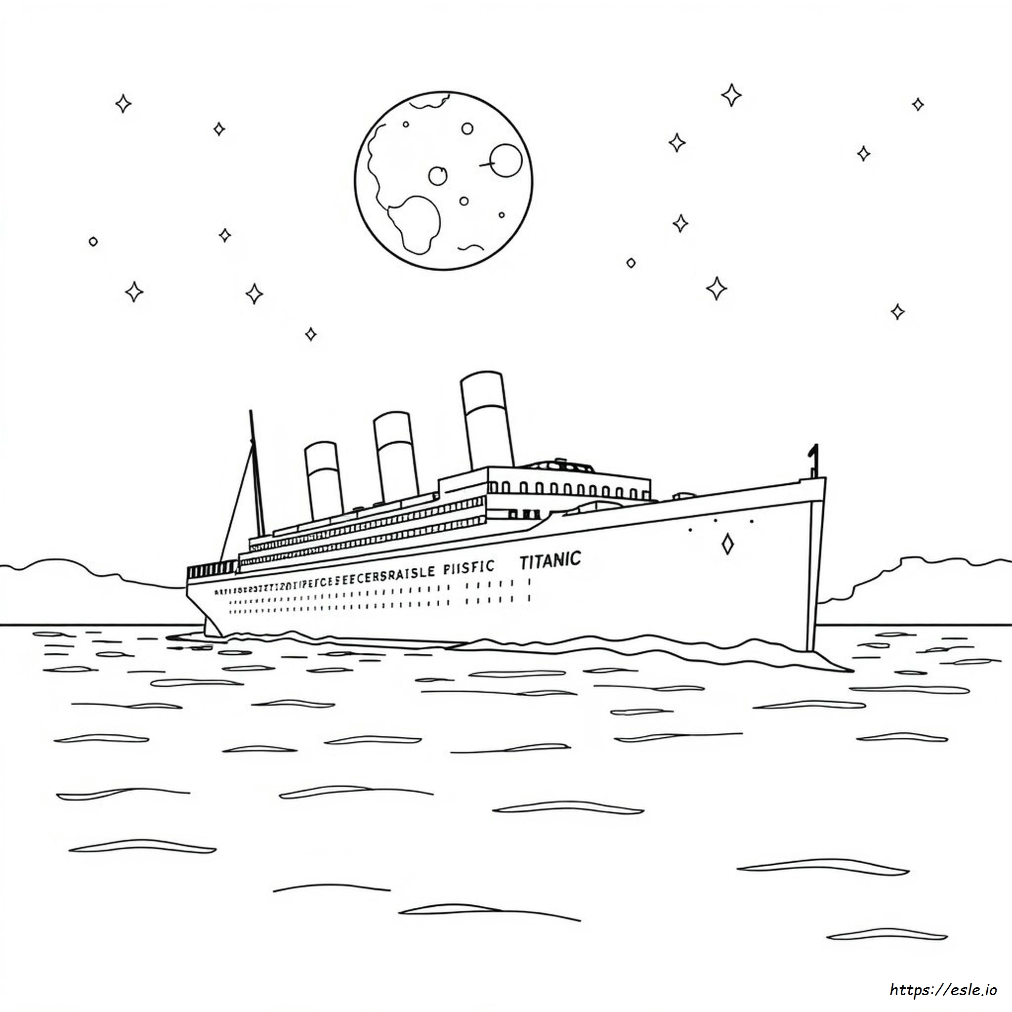 Titanic Para Colorear Imprimible