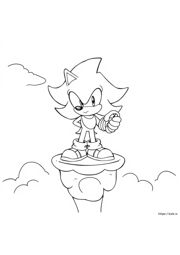 Shadow The Hedgehog Colouring In