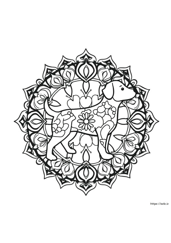 Dog Mandala Coloring Pages