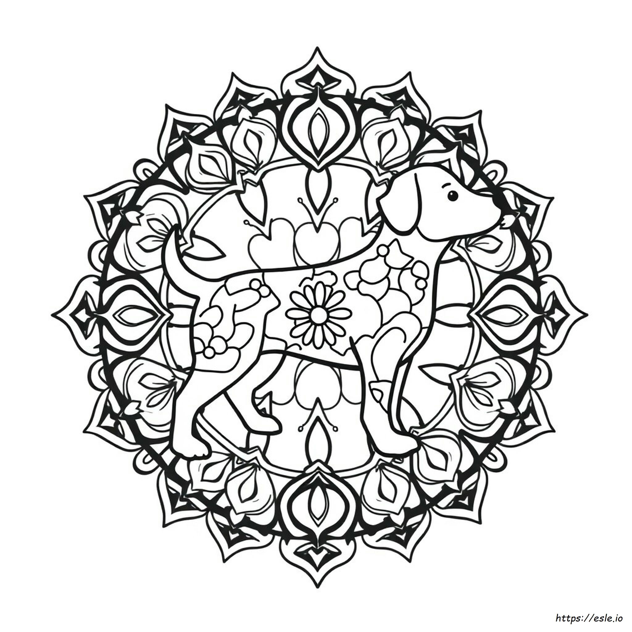 Dog Mandala Coloring Pages