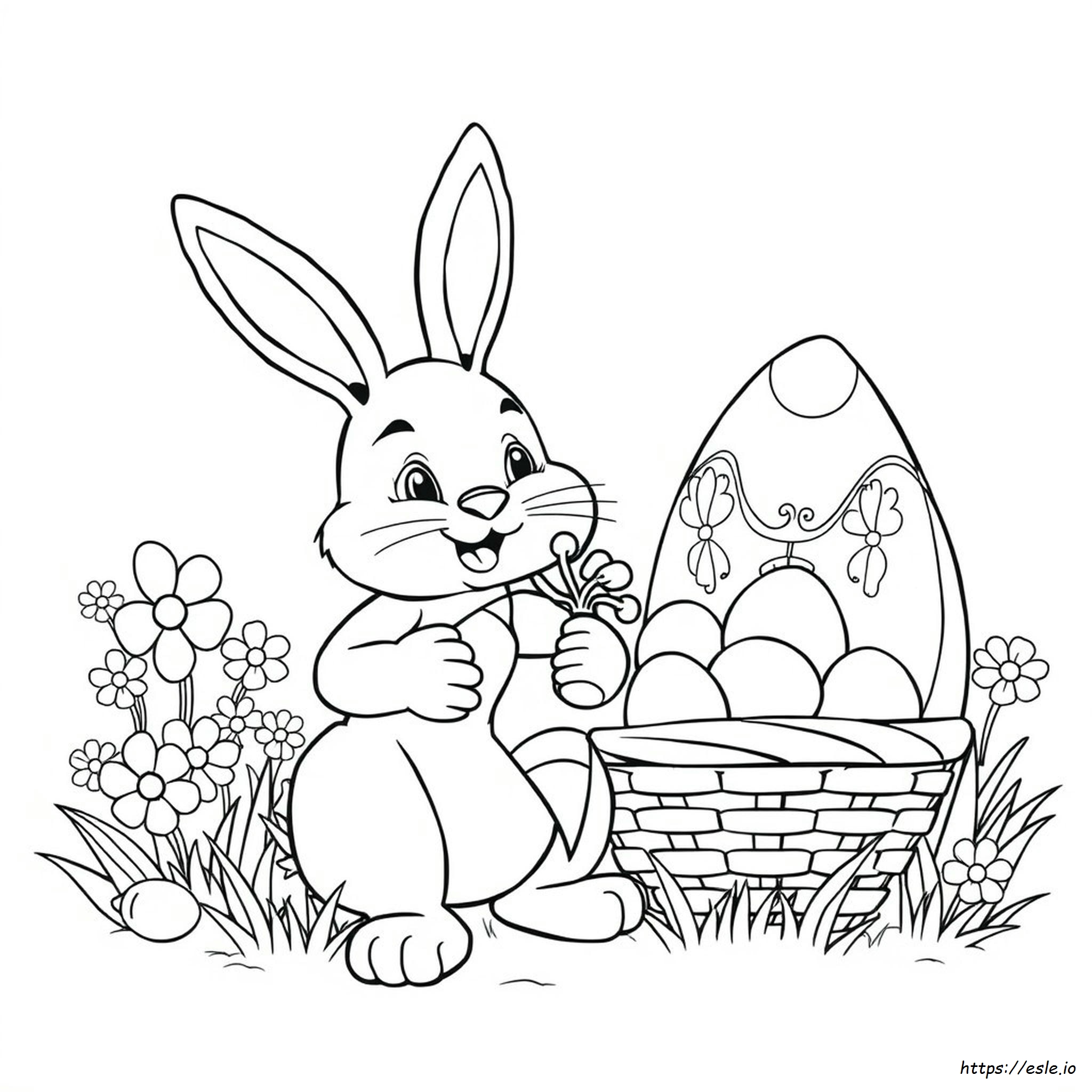 Happy Easter Basket Coloring Pages