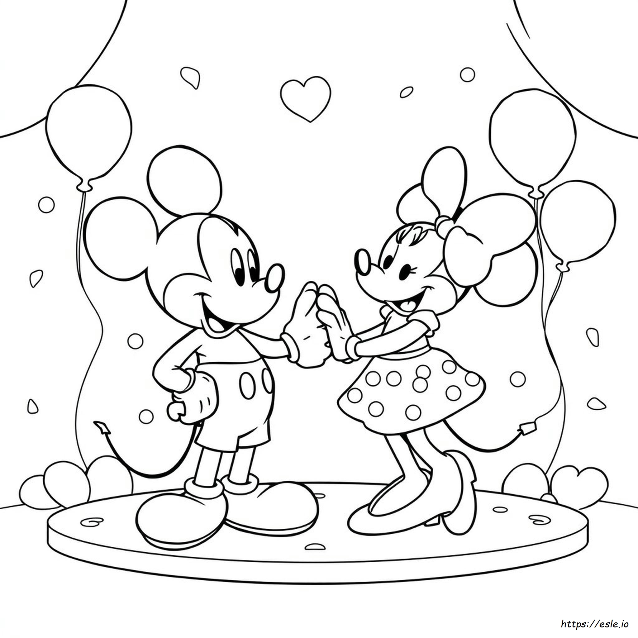 Mickey And Minnie Mouse Colouring Pages