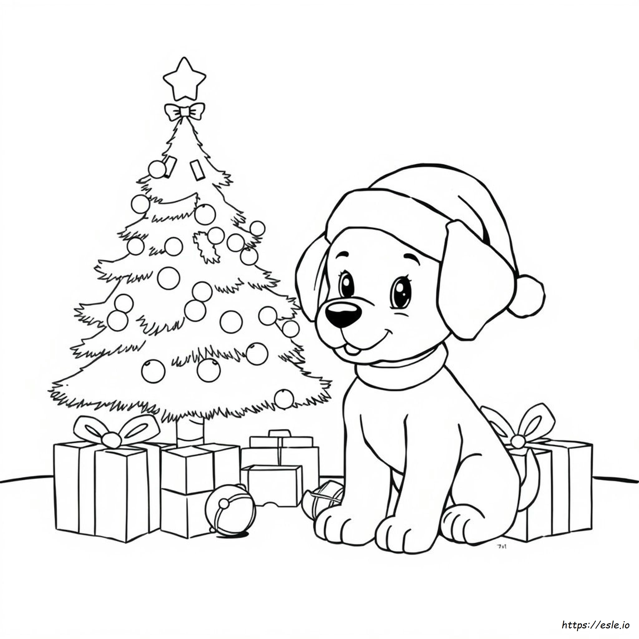 Cucciolo Di Natale Da Colorare