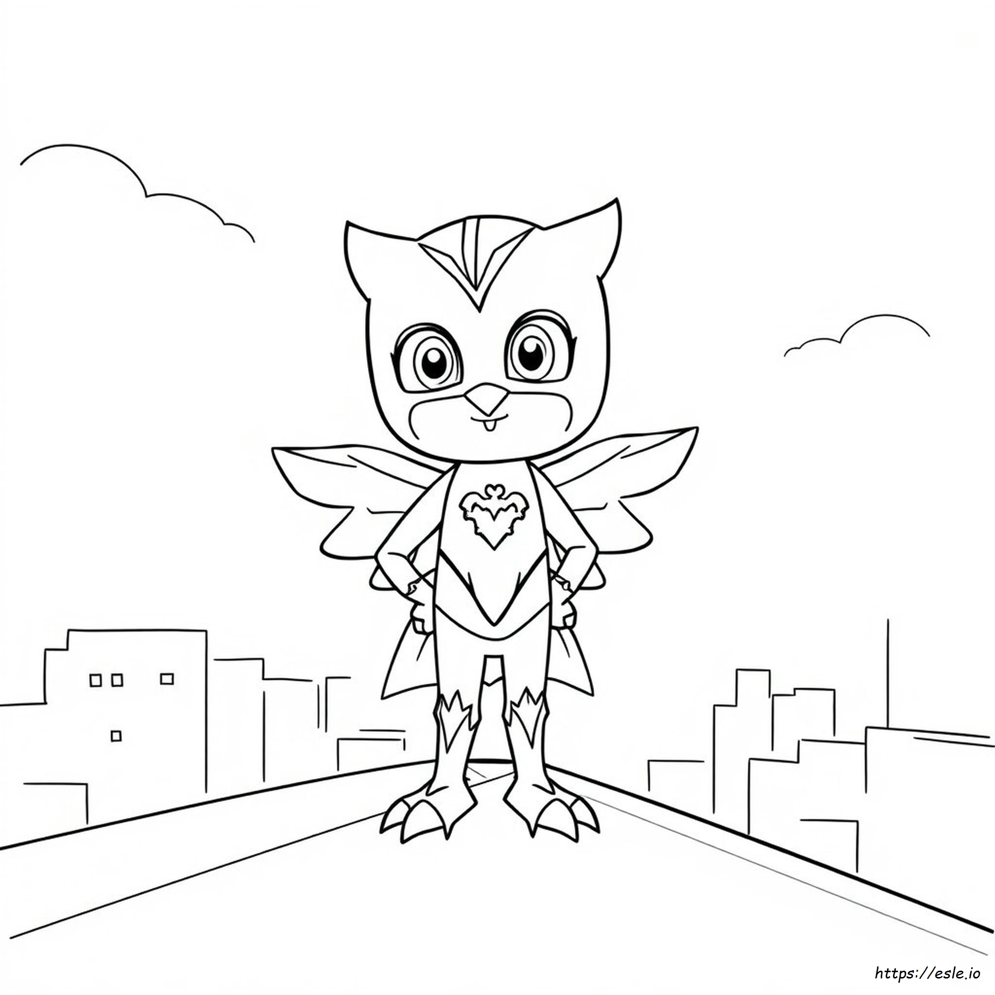 Gambar Mewarnai Owlette Pj Masks