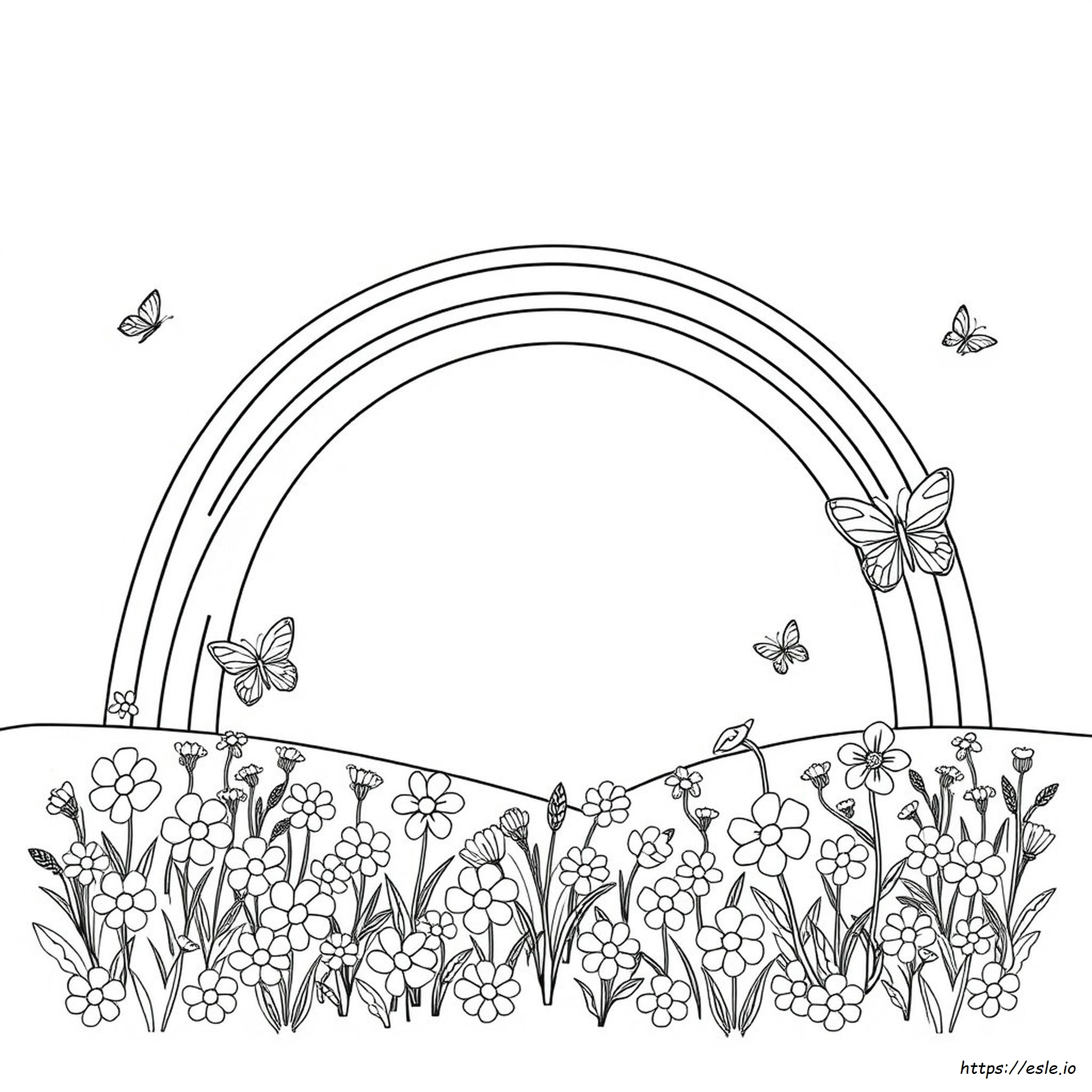 Pelangi Gambar Mewarnai Dapat Dicetak Gratis