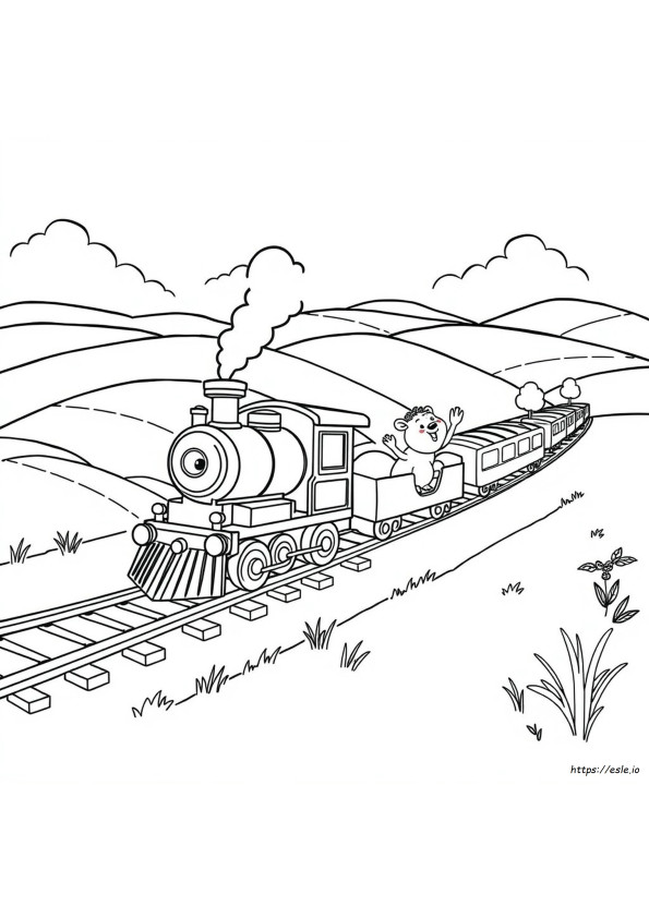 Cartoon Train Coloring Pages