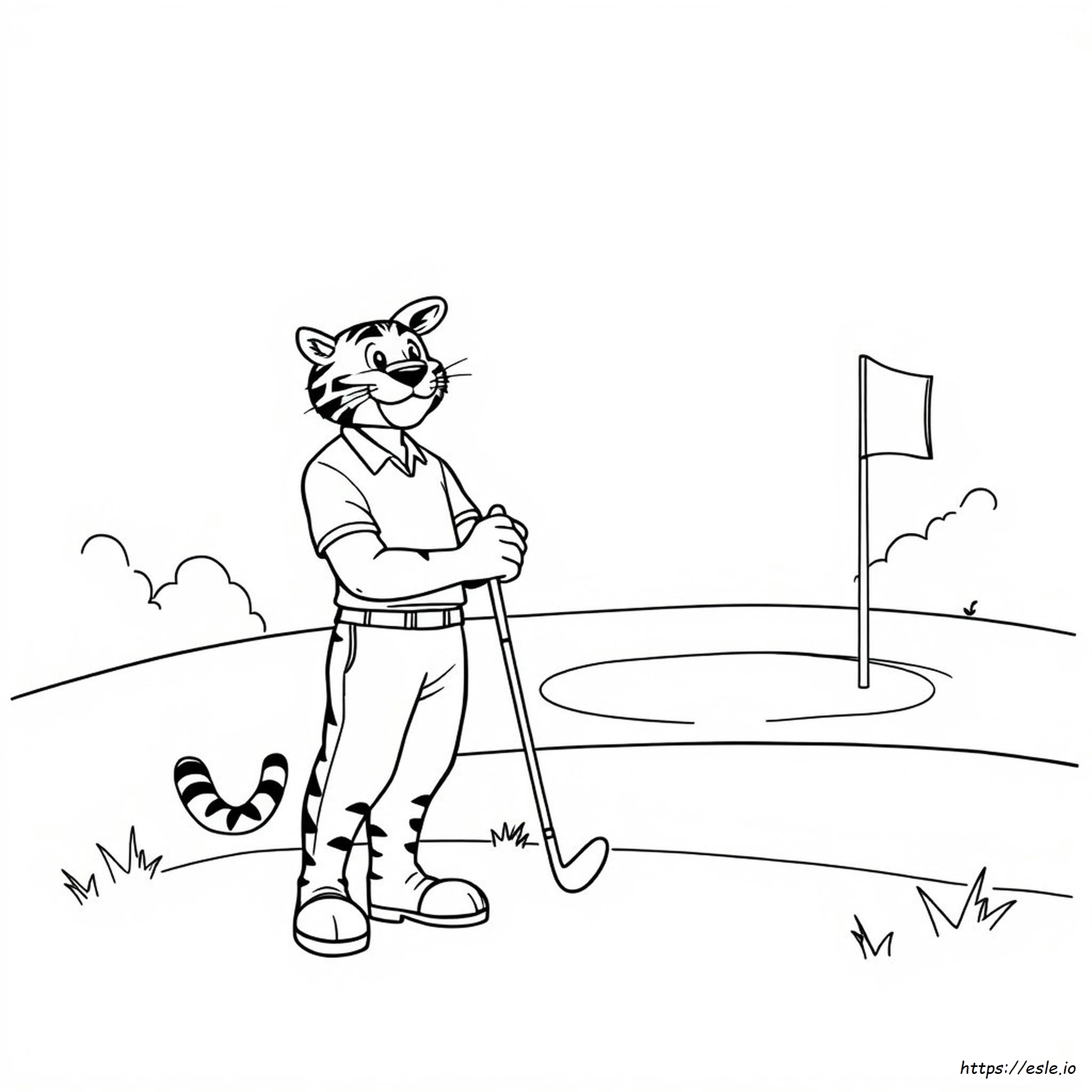 Tiger Woods Coloring Page