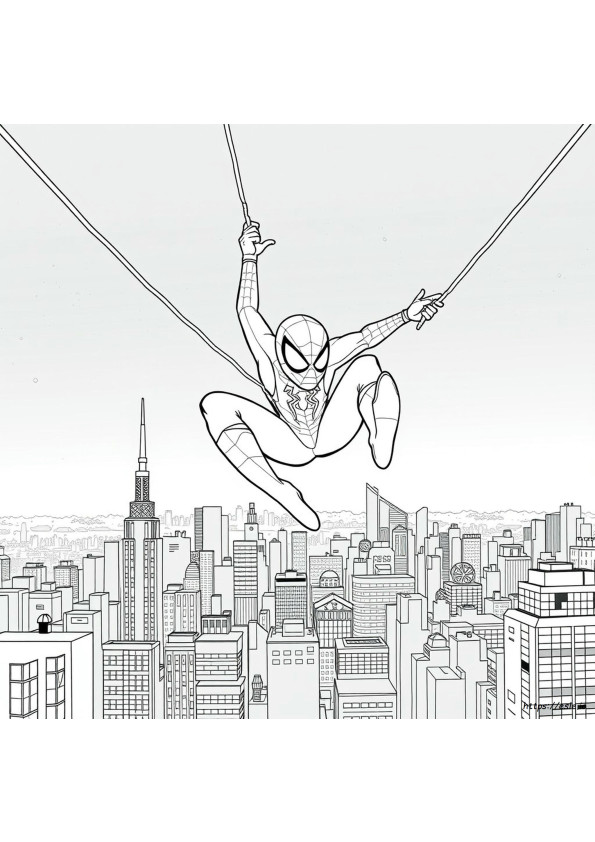 Spidey Miles Coloring Page