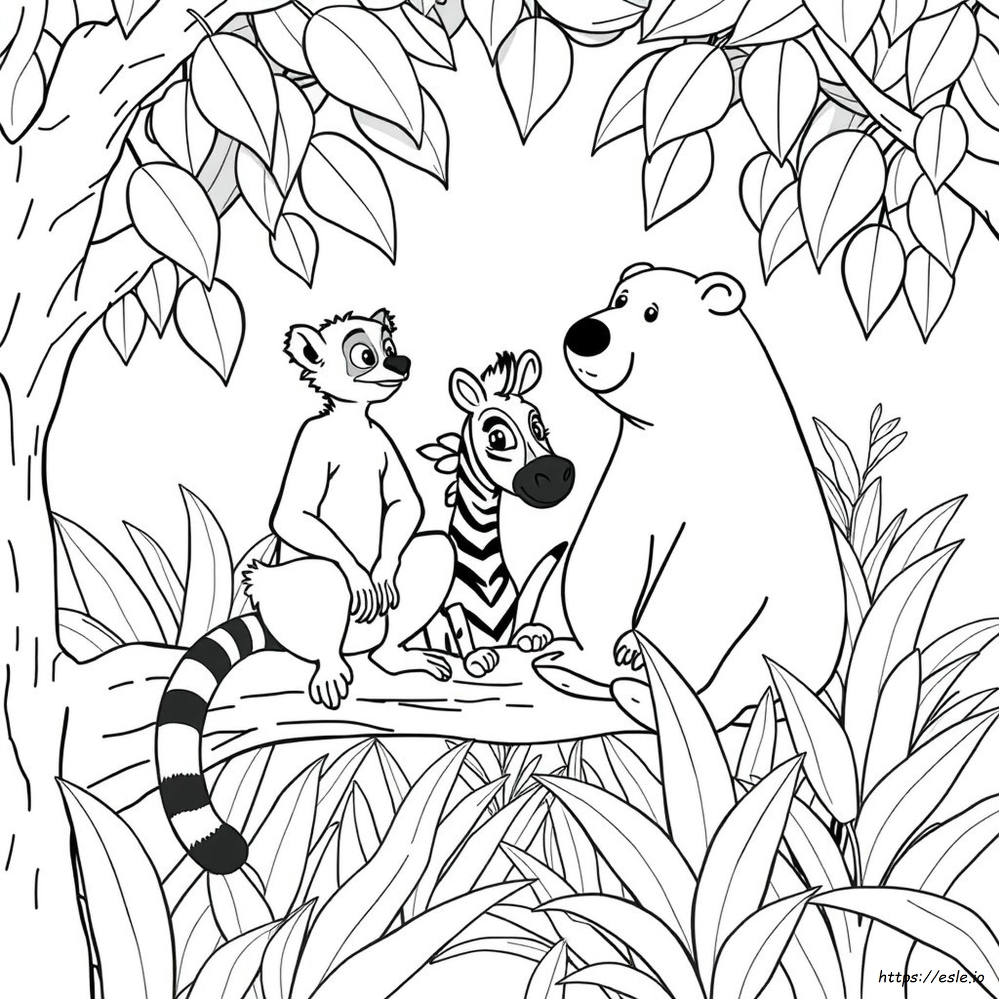 Madagascar 2 Coloring Pages