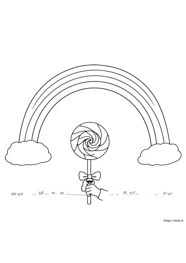 Rainbow Lollipop Coloring Pages