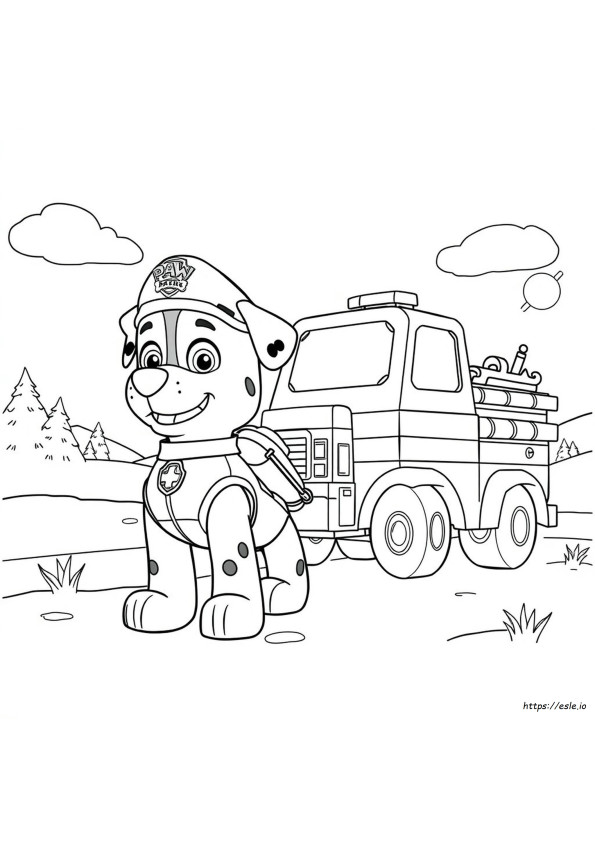 Marshall Paw Patrol Ausmalbild