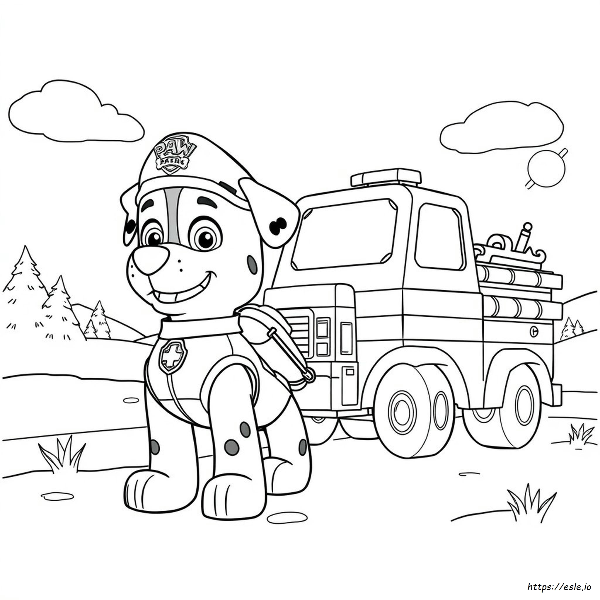 Marshall Paw Patrol Mewarnai