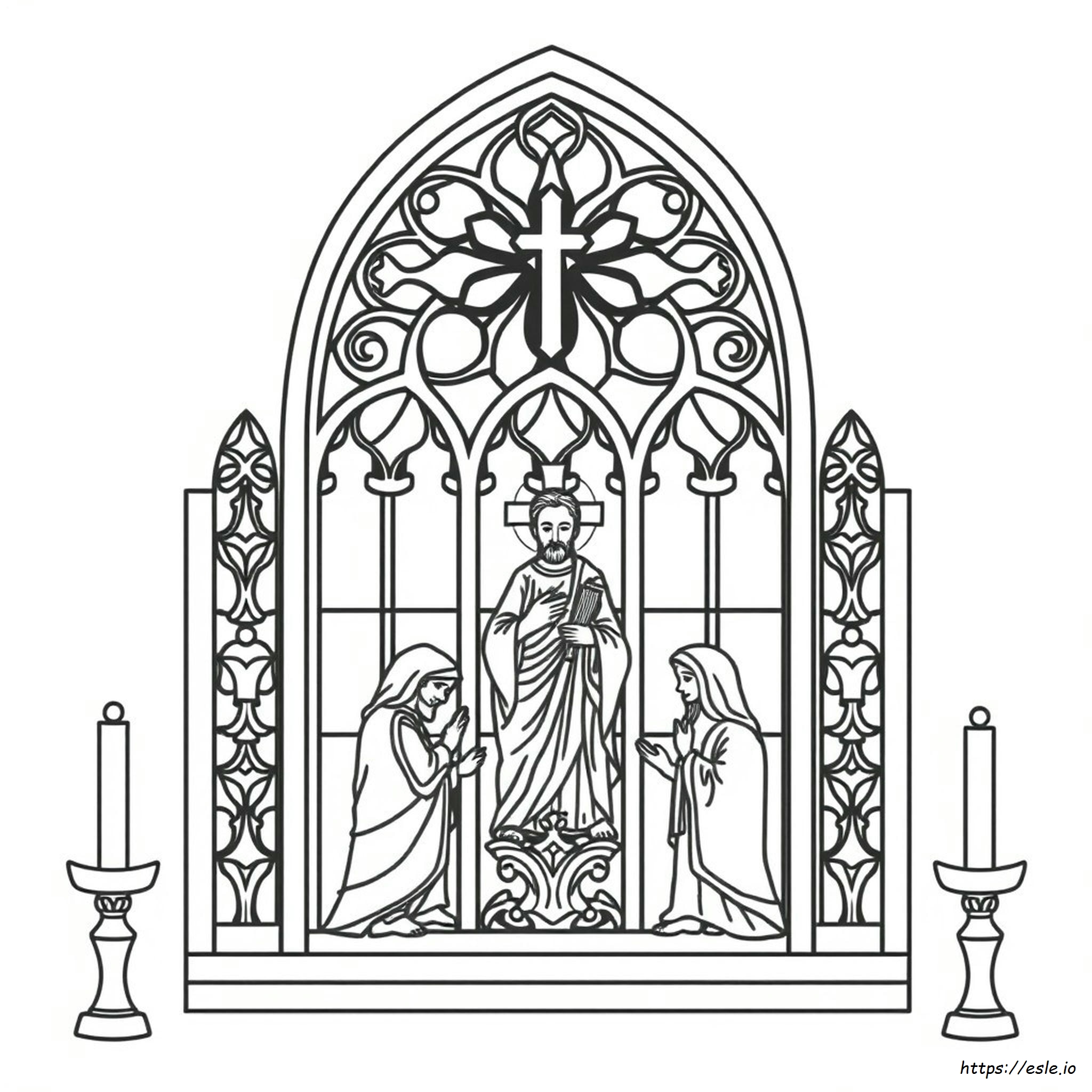 Catholic Stained Glass Coloring Pages