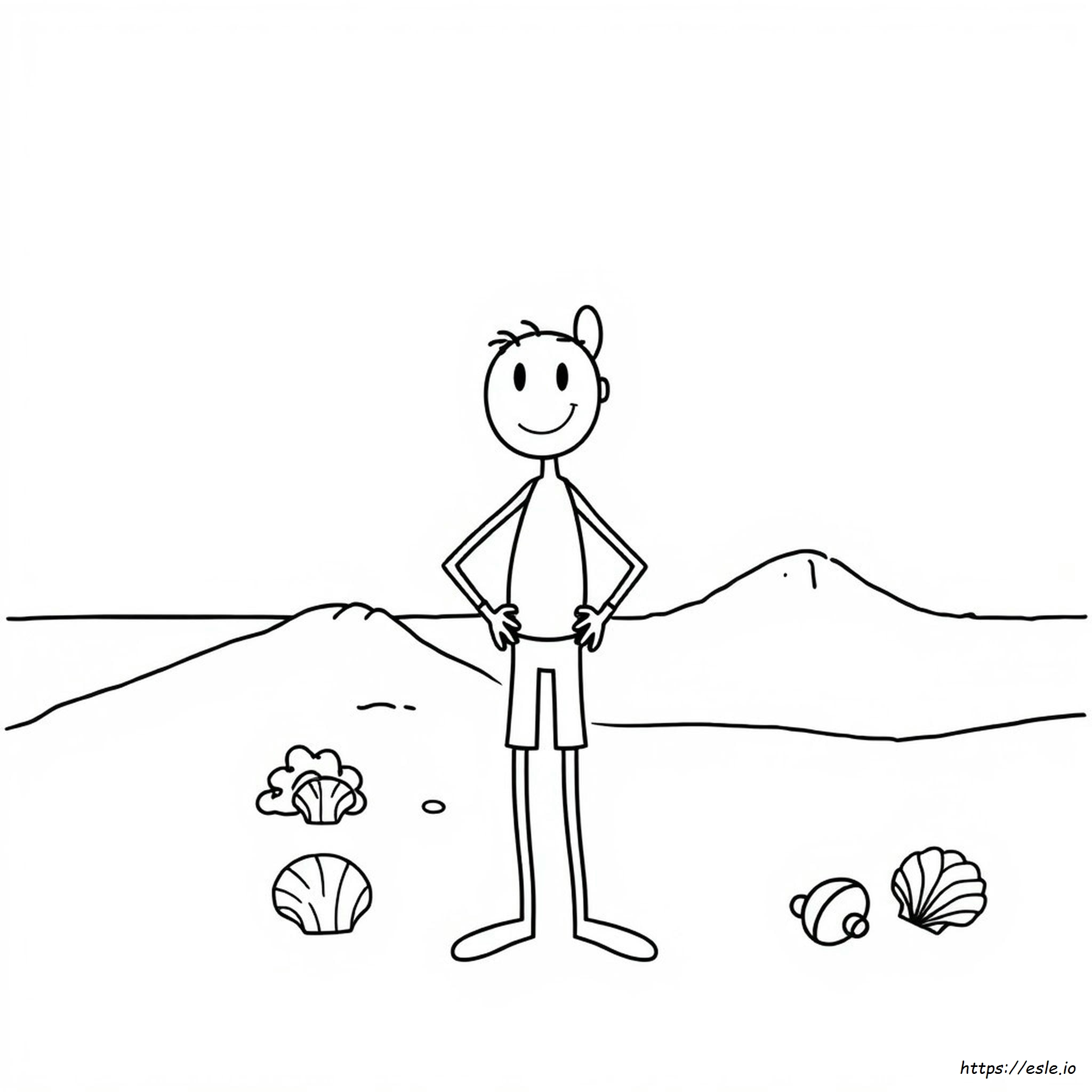 Stick Man Colouring In