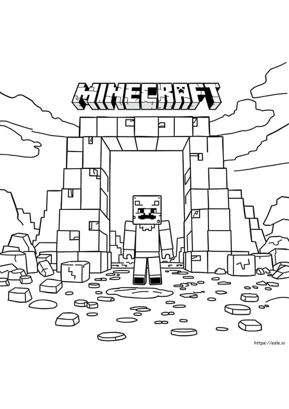 Minecraft Portaal Kleurplaten