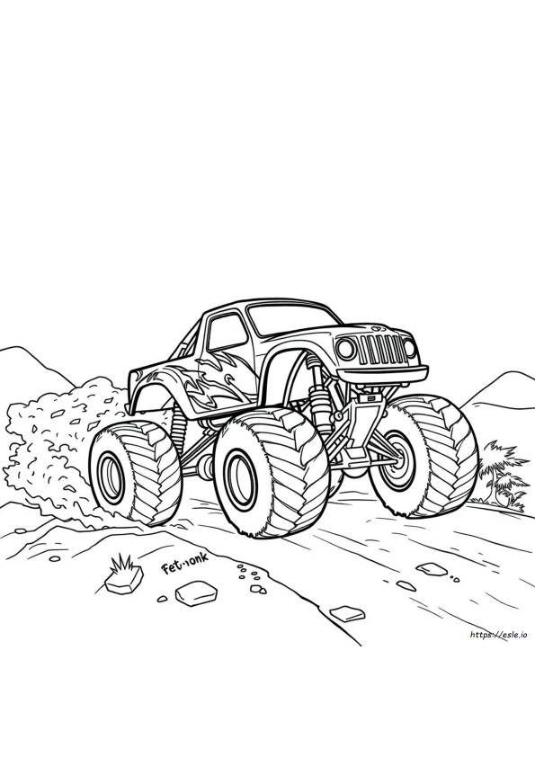 Hot Wheels Monster Truck: Libro Da Colorare
