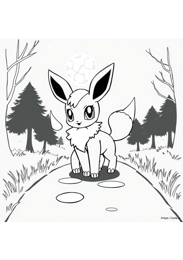 Umbreon Drăguț De Colorat