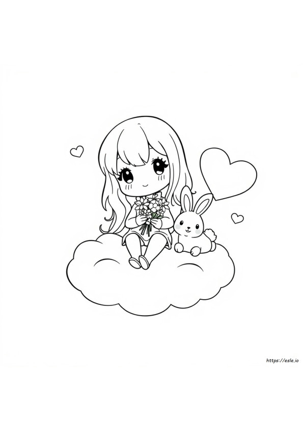 Desene De Colorat Anime Fete Kawaii De Colorat
